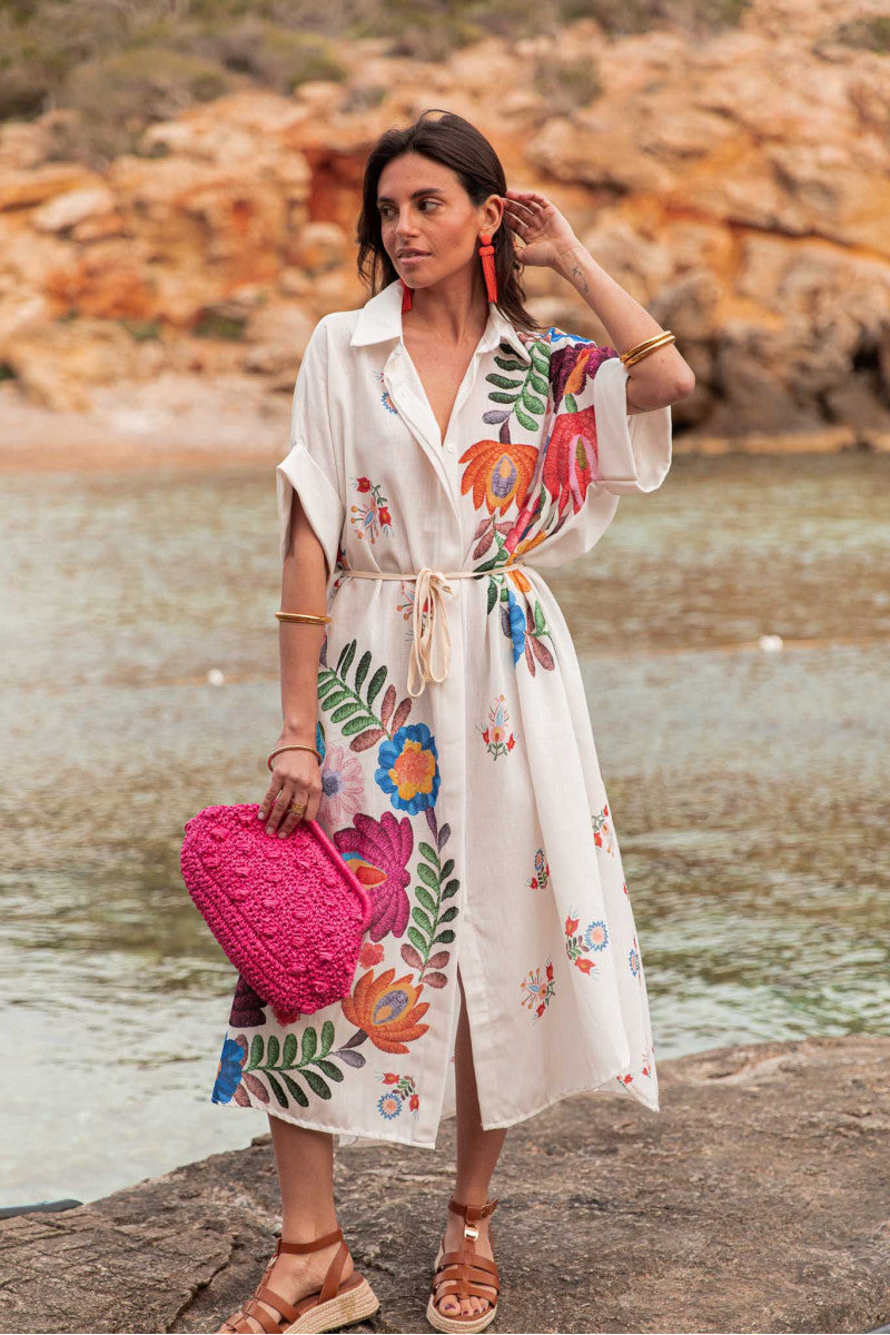 Casual Beach Dress Seaside Vacation Robe