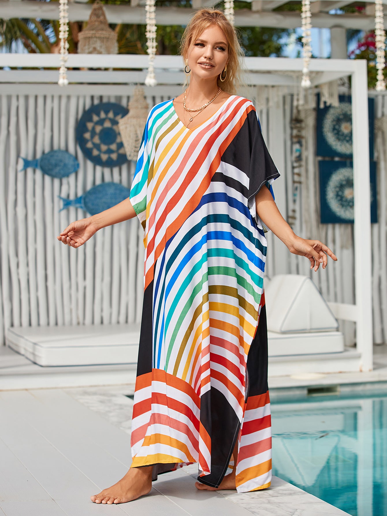 Printed Casual Dress Coverup