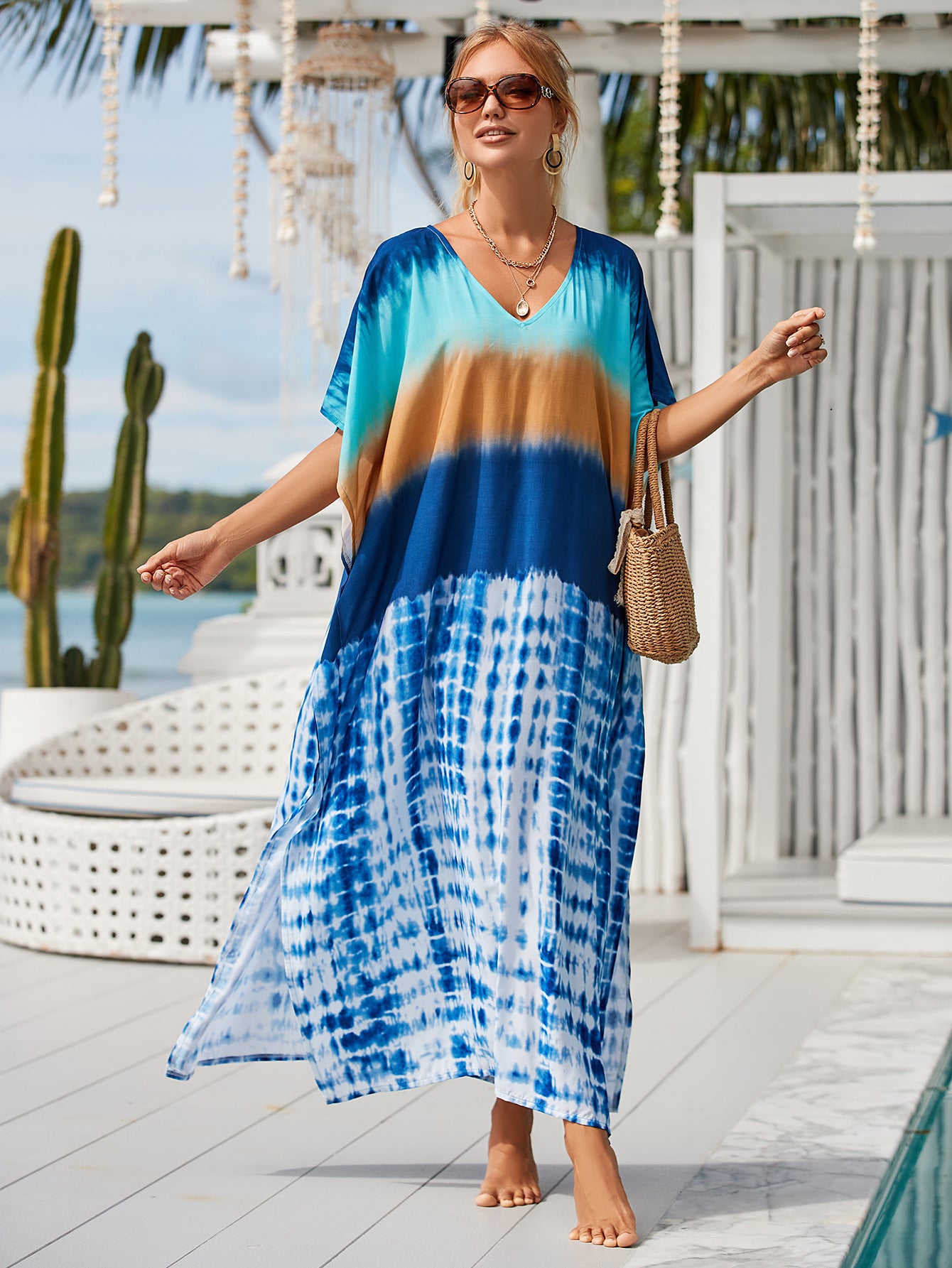 Printed Casual Dress Coverup