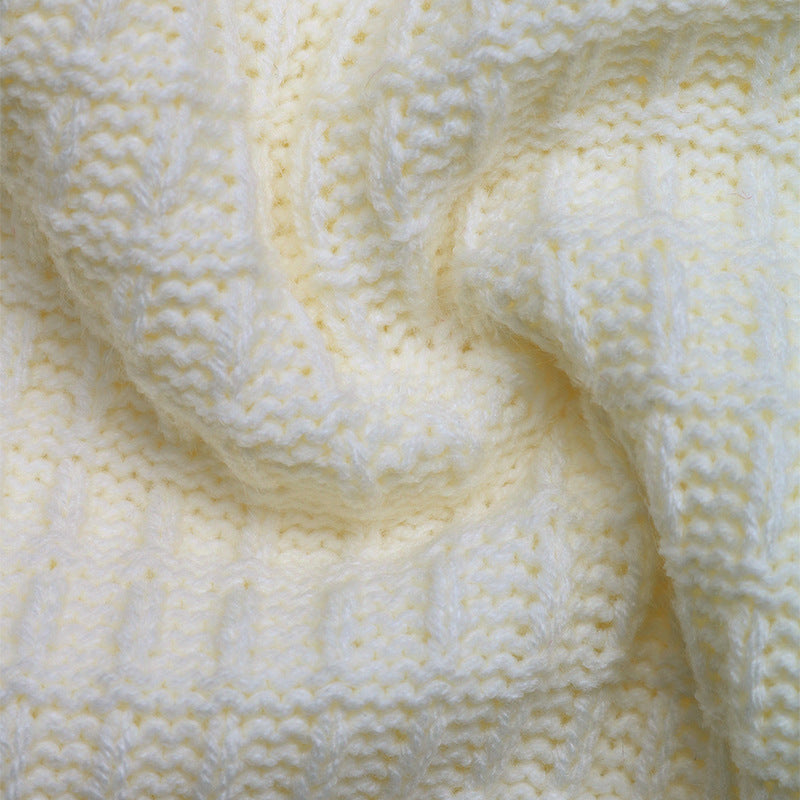 Ivory Waffle Cardigan