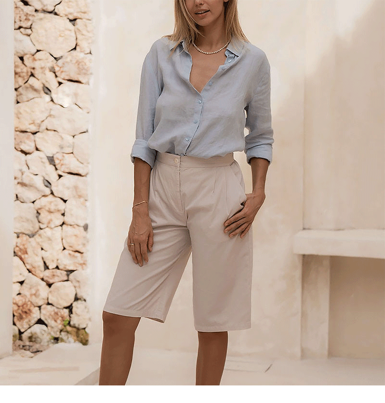 Martha's Linen Button Down Shirt