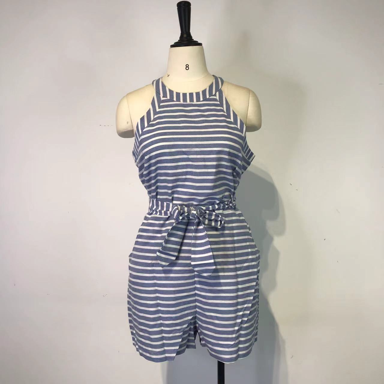Striped Halter Romper