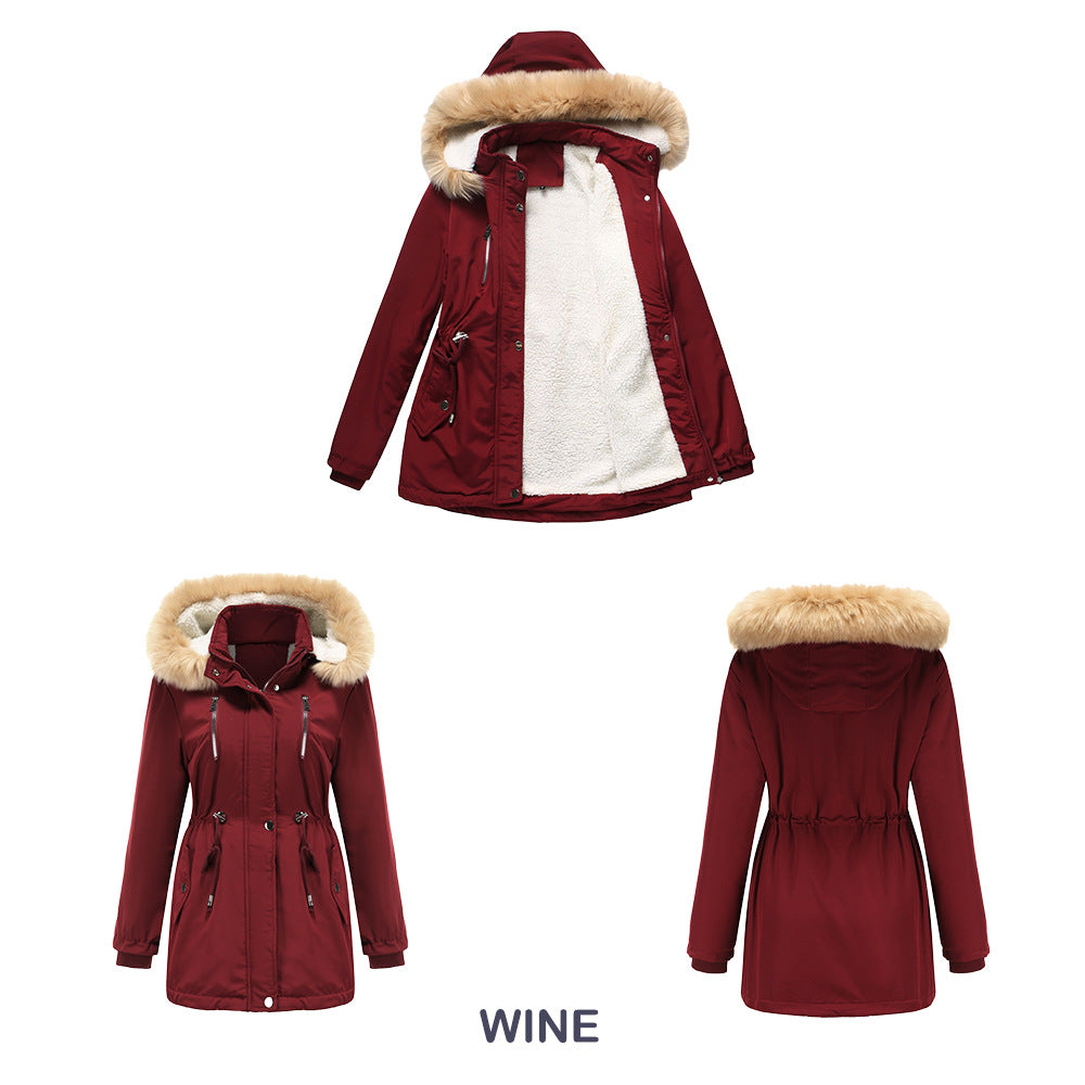 Cotton-Padded Coat w/ Removable Hood