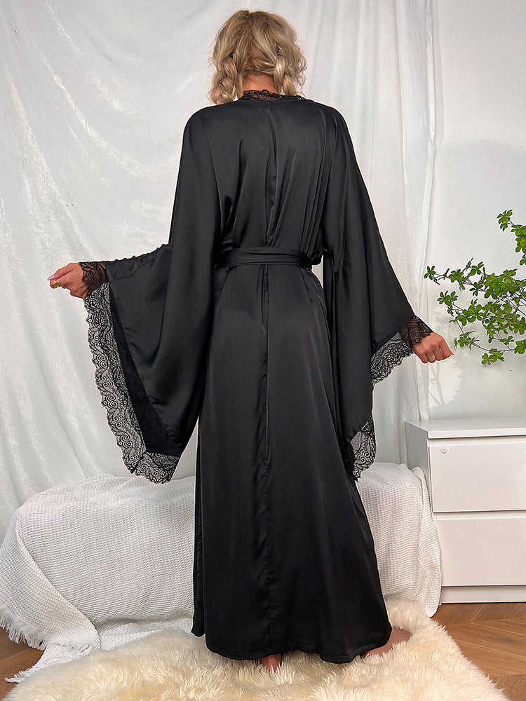 Satin Lace Romantic Luxury Robe