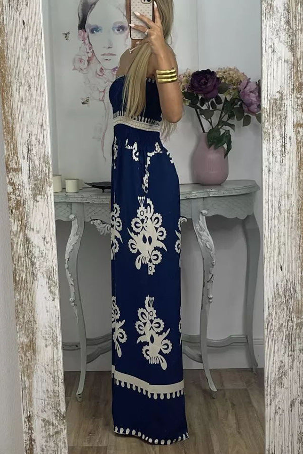 Strapless Printed Jumpsuit