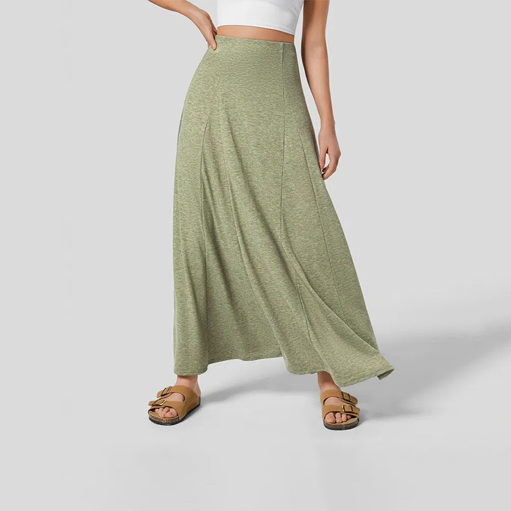 Green Jersey Maxi Skirt