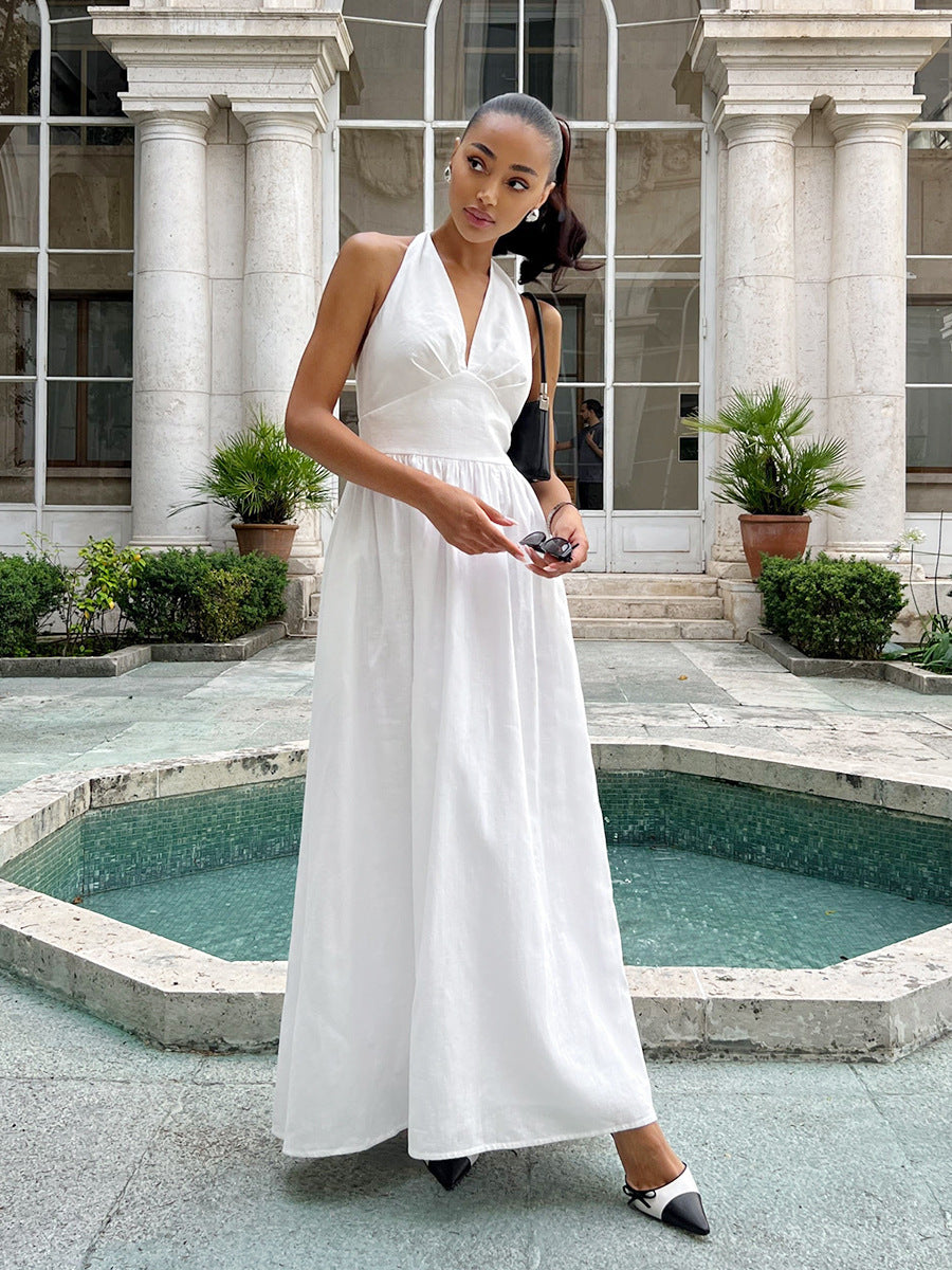 Cotton Halter Maxi Dress
