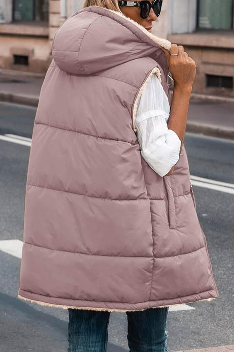 Cotton Padded Mid Length Vest