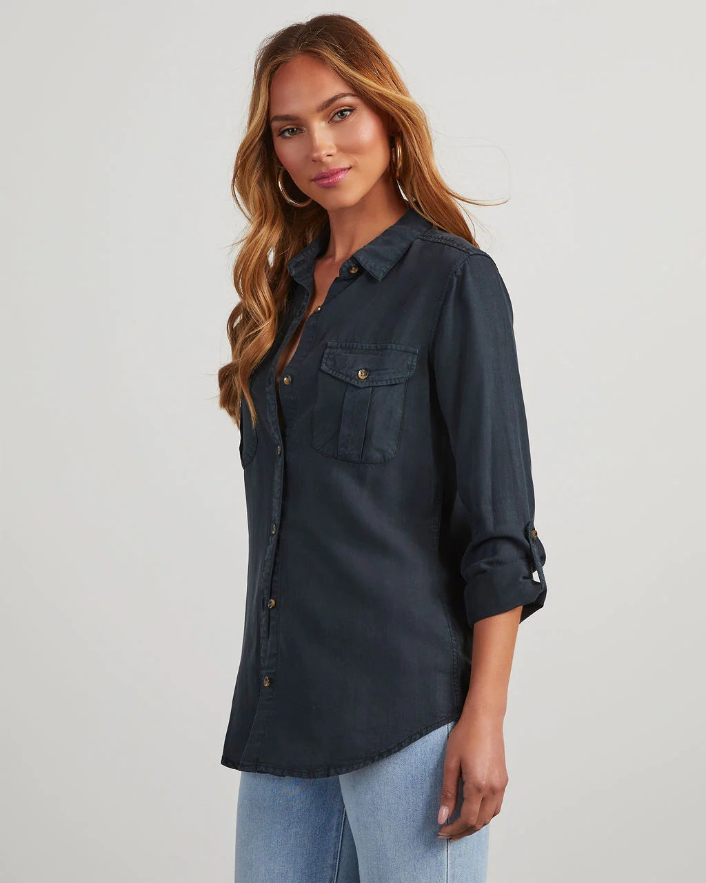 Long Sleeve Denim Shirt