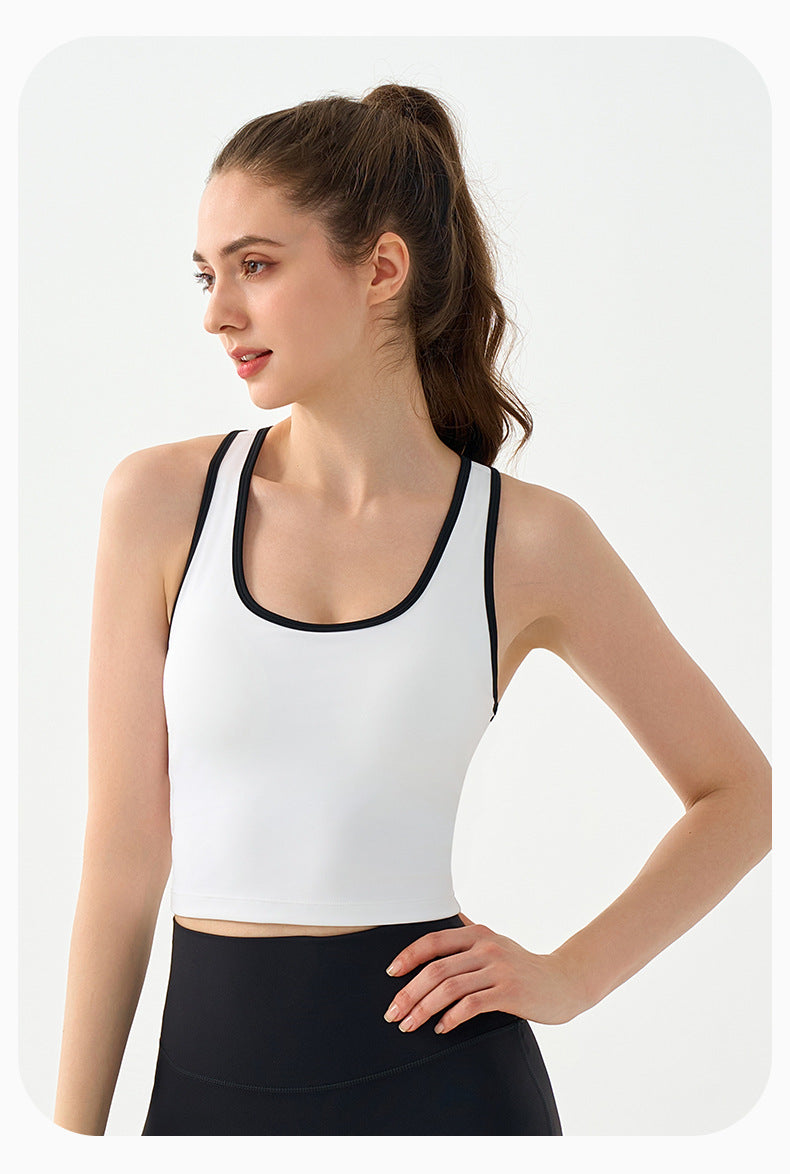 Yoga Vest Top With Chest Pads
