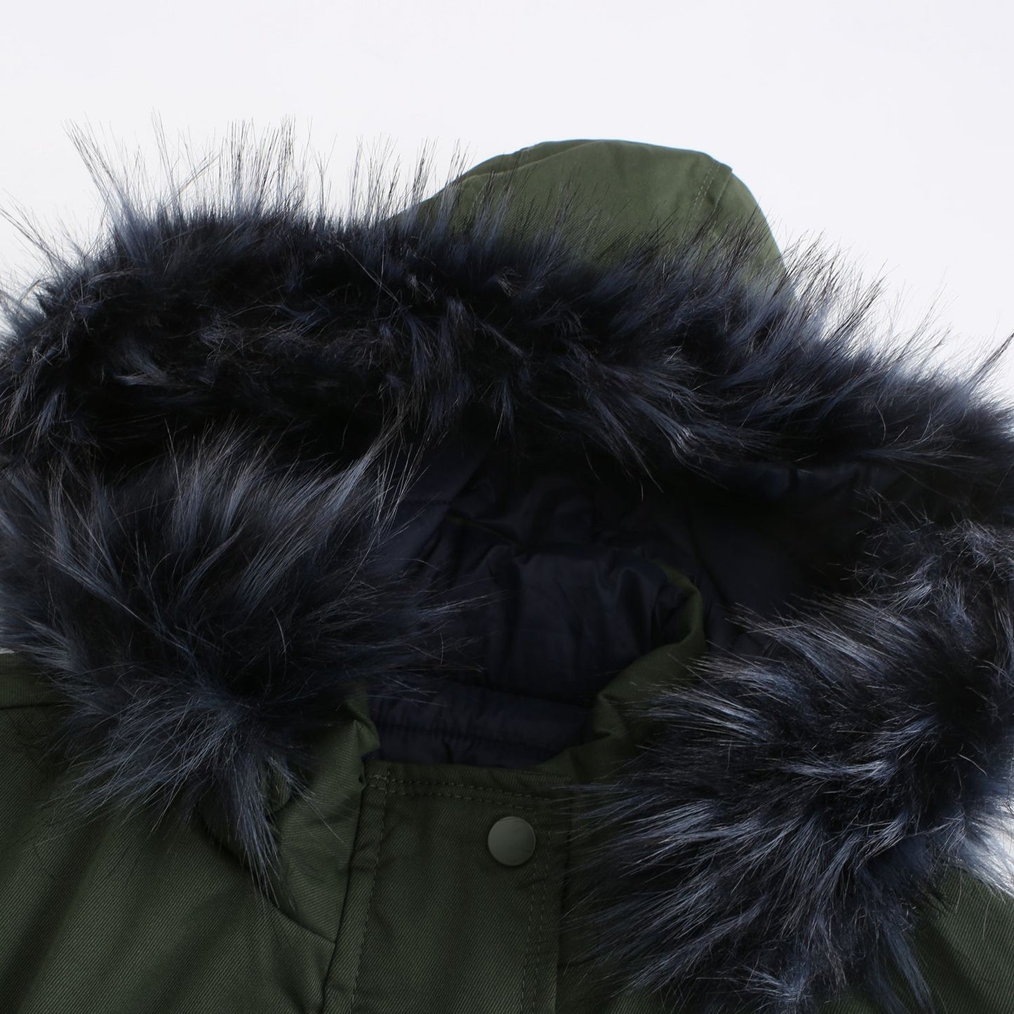 Double Sided Cotton Padded Coat w/ Detachable Hood