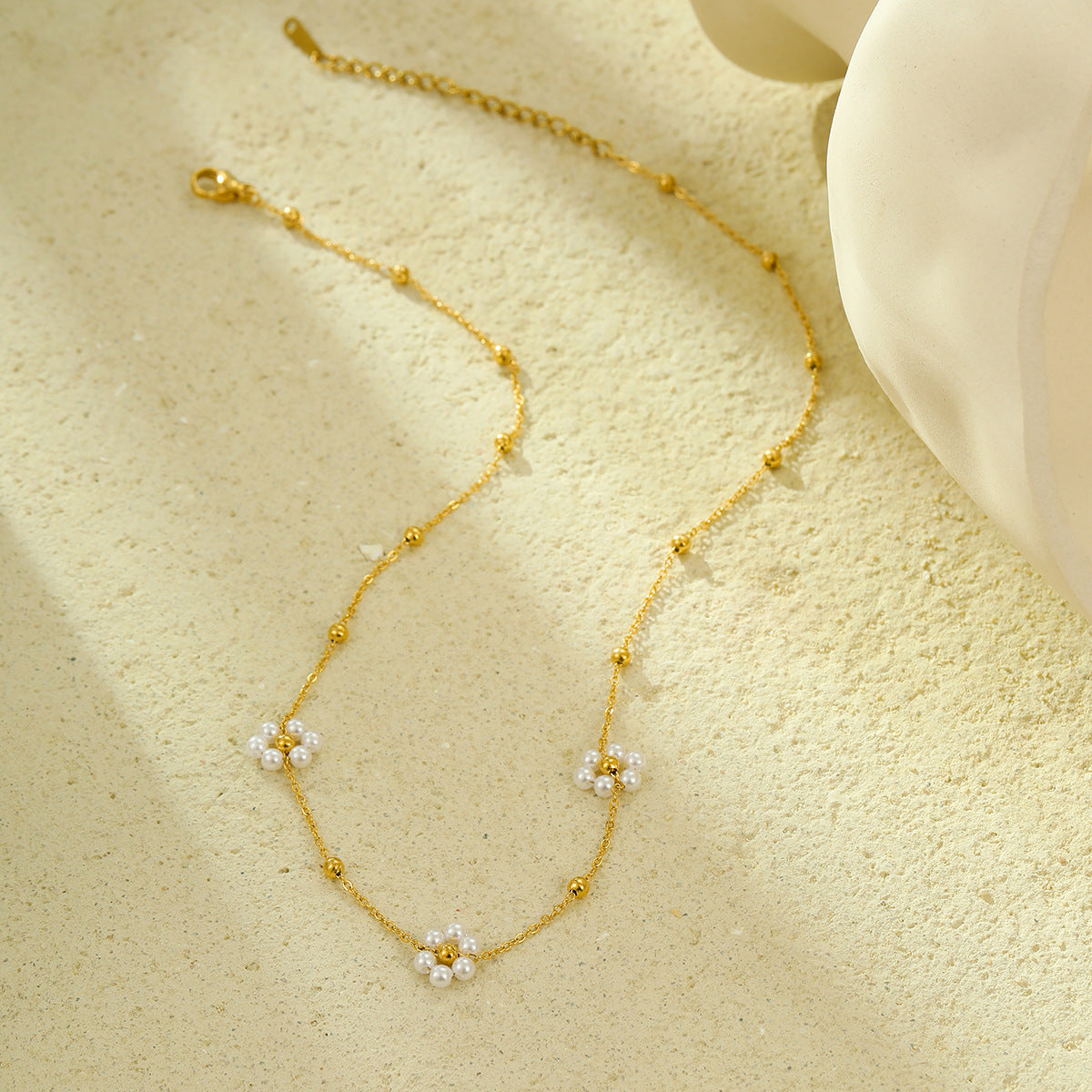 Pearl Floral Tassel Necklace