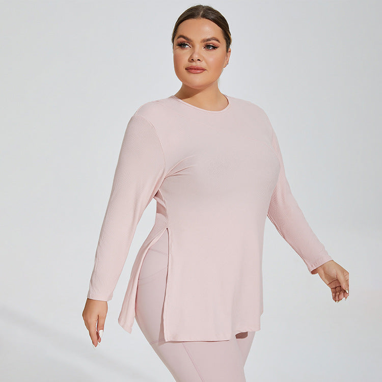 Side Slit Hooded Sports Top