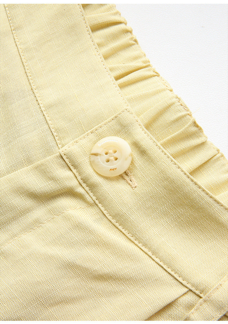 Tencel Linen High Waist Shorts
