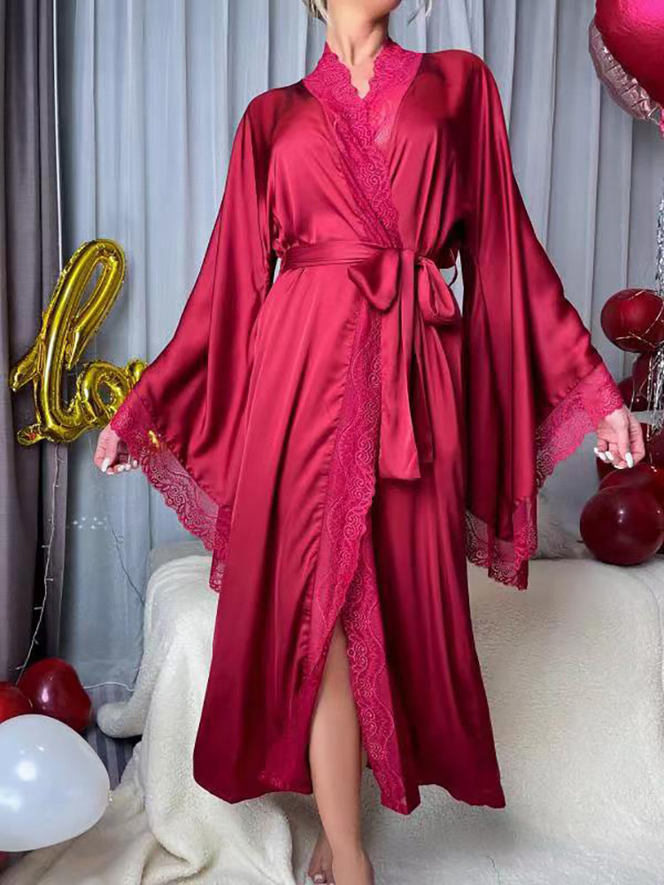 Satin Lace Romantic Luxury Robe