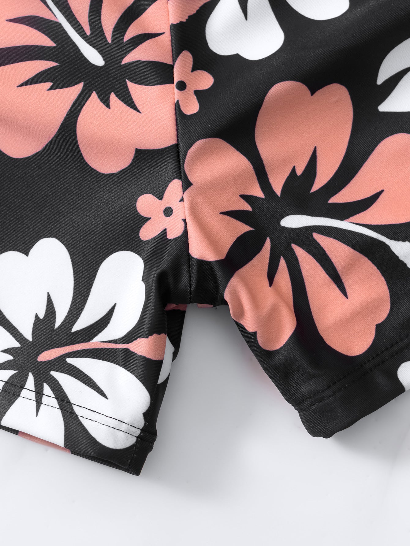 Round Neck Bikini w/ Printed Shorts