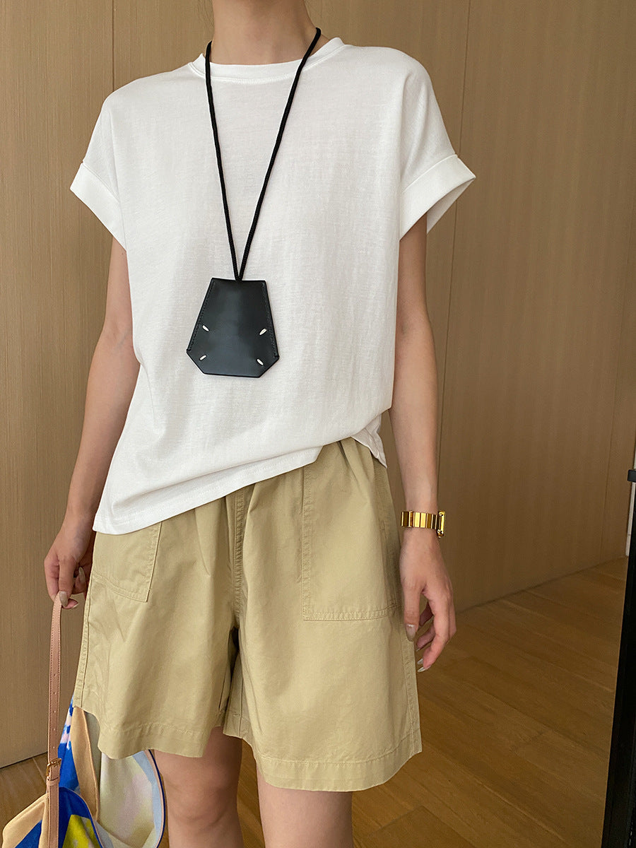 Cotton Loose Straight Shorts