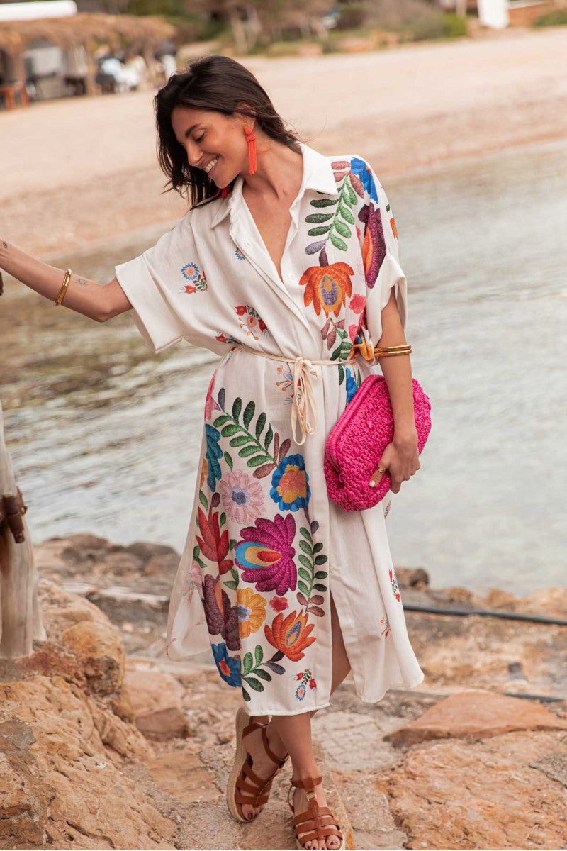 Casual Beach Dress Seaside Vacation Robe