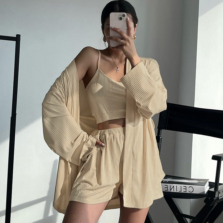 Knitted Three Piece Pajama Set