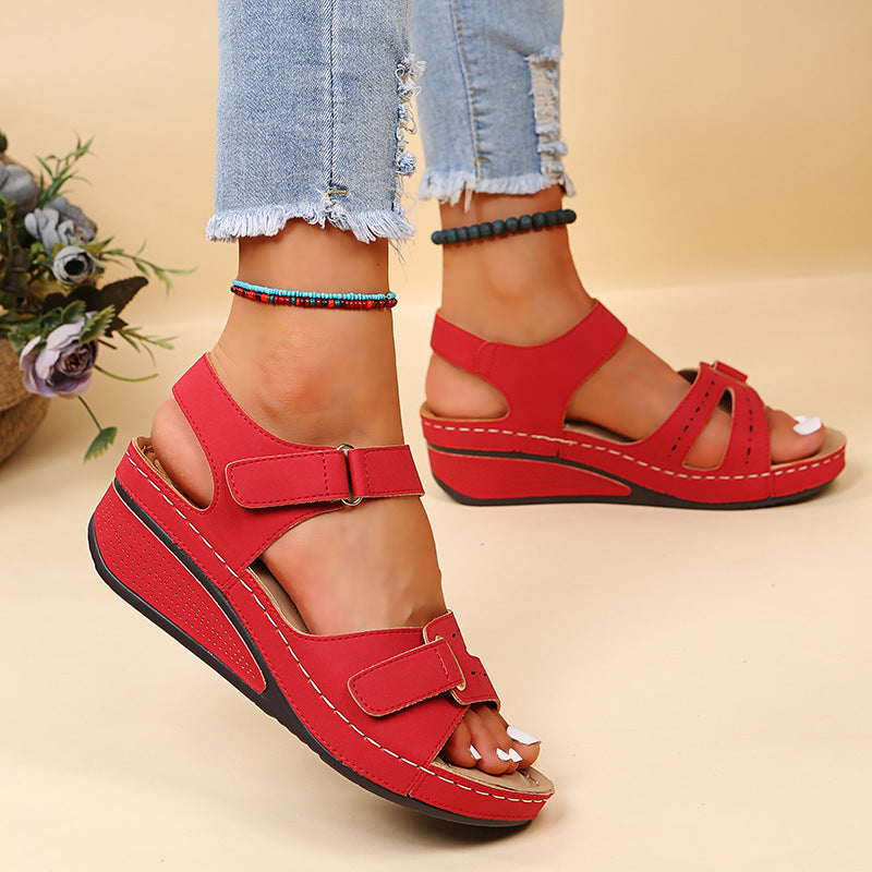 Velcro Wedge Sandals