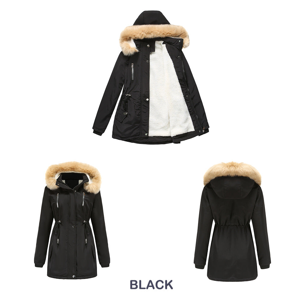Cotton-Padded Coat w/ Removable Hood