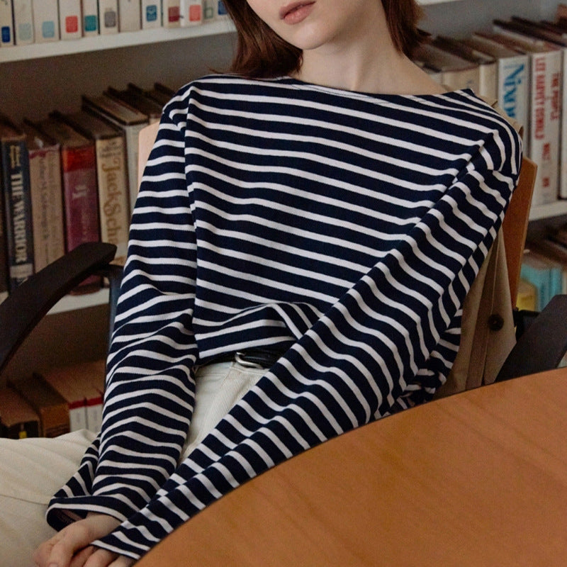 Loose Cotton Striped Top