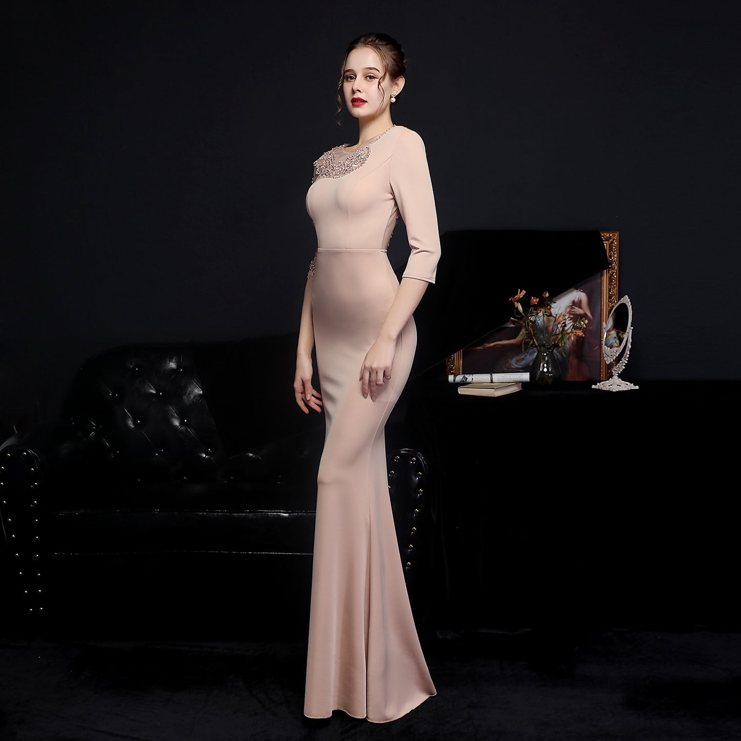 Diamond Fishtail Evening Dress
