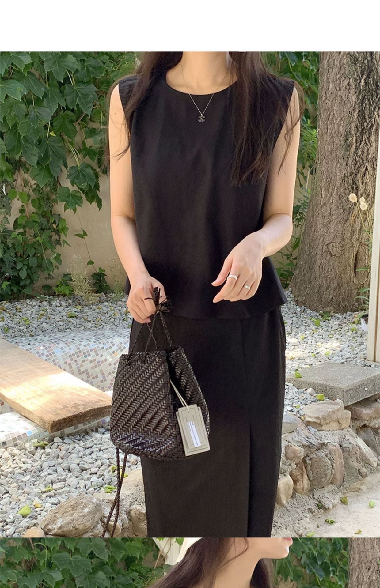 Sleeveless Cotton Linen Top