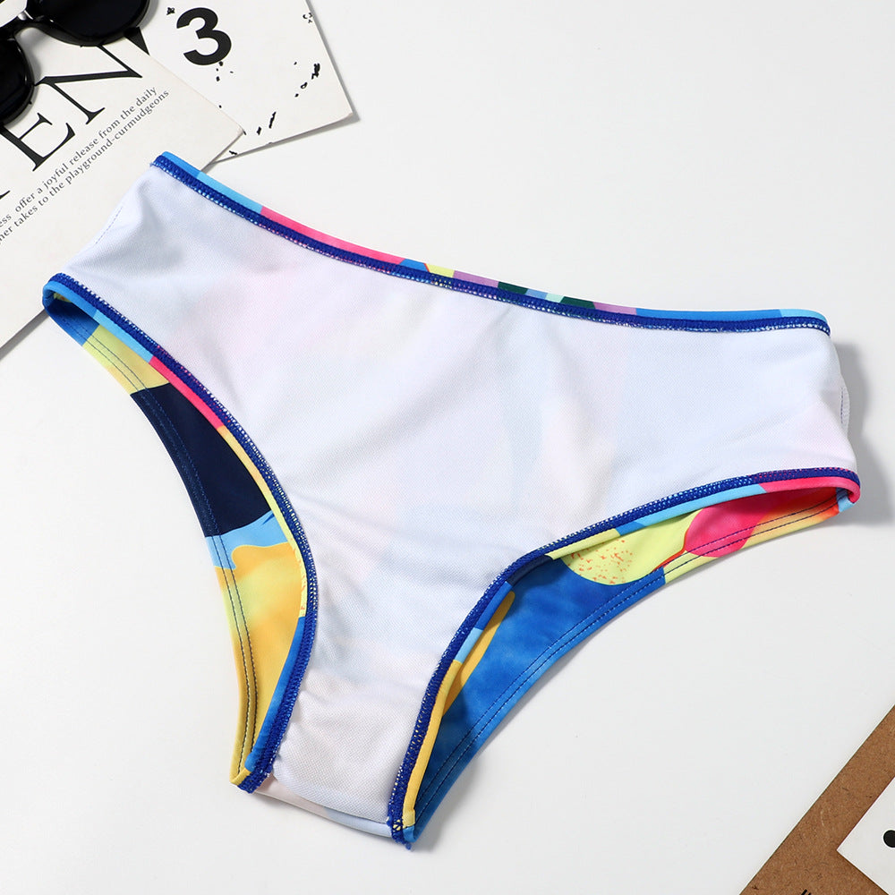 Colourful Three-Piece Bikini Set