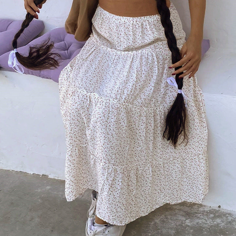 Light Pastoral Gentle Floral Skirt