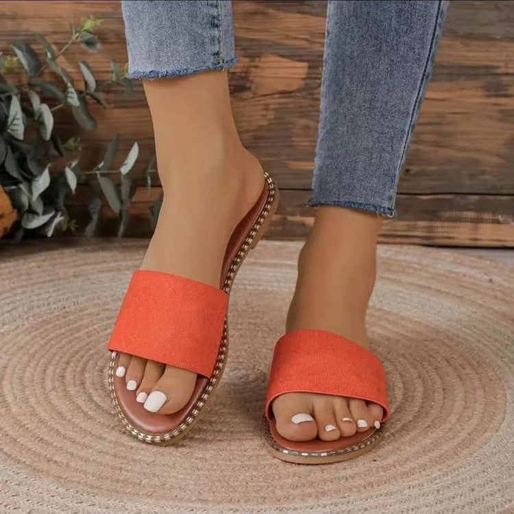 Flat Leopard Print Lightweight Sandals