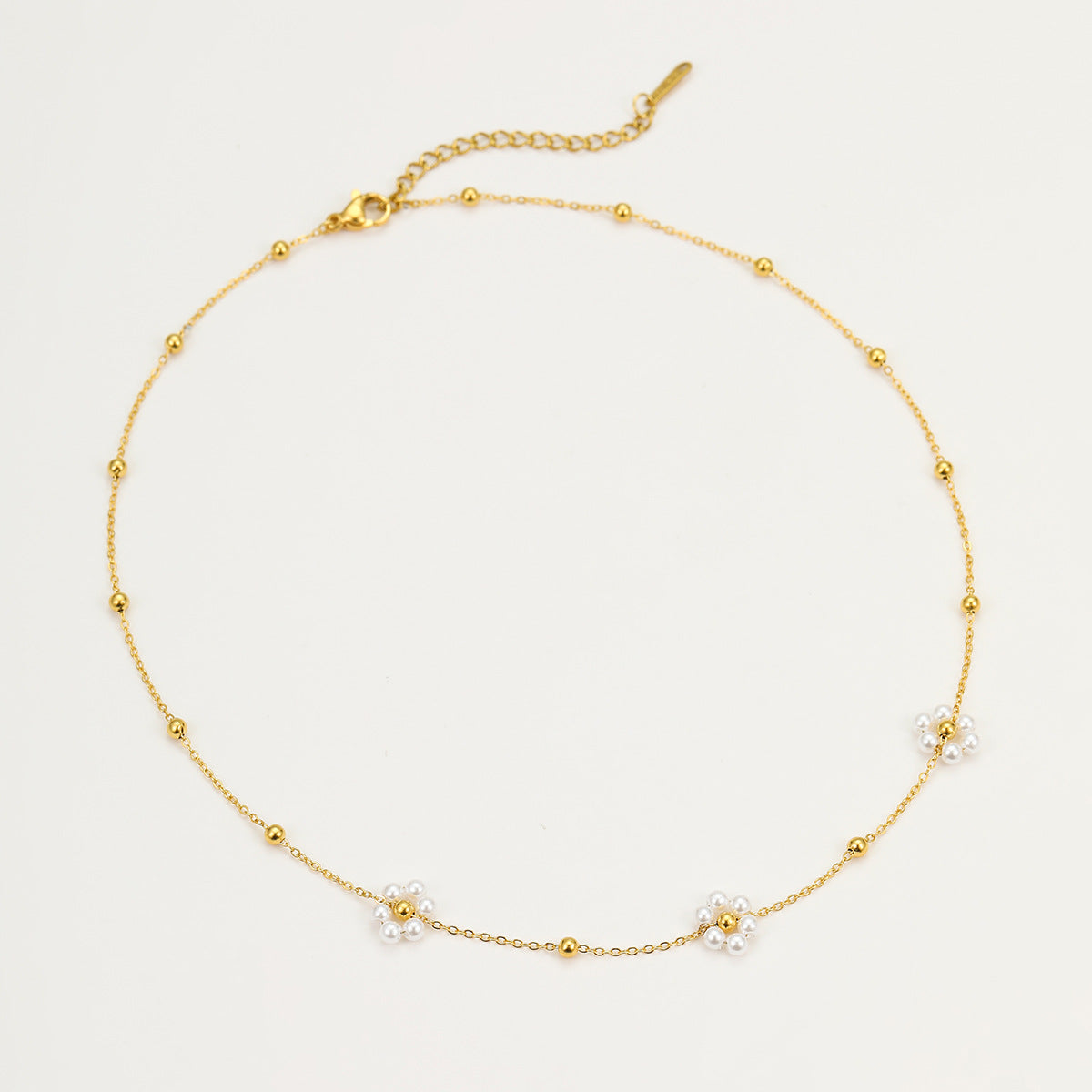 Pearl Floral Tassel Necklace