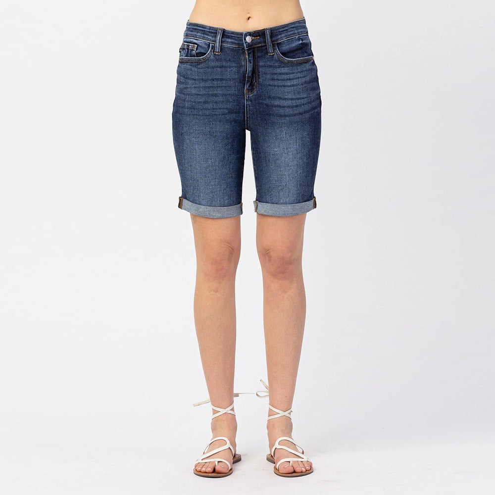 Casual Slim Fit Denim Shorts