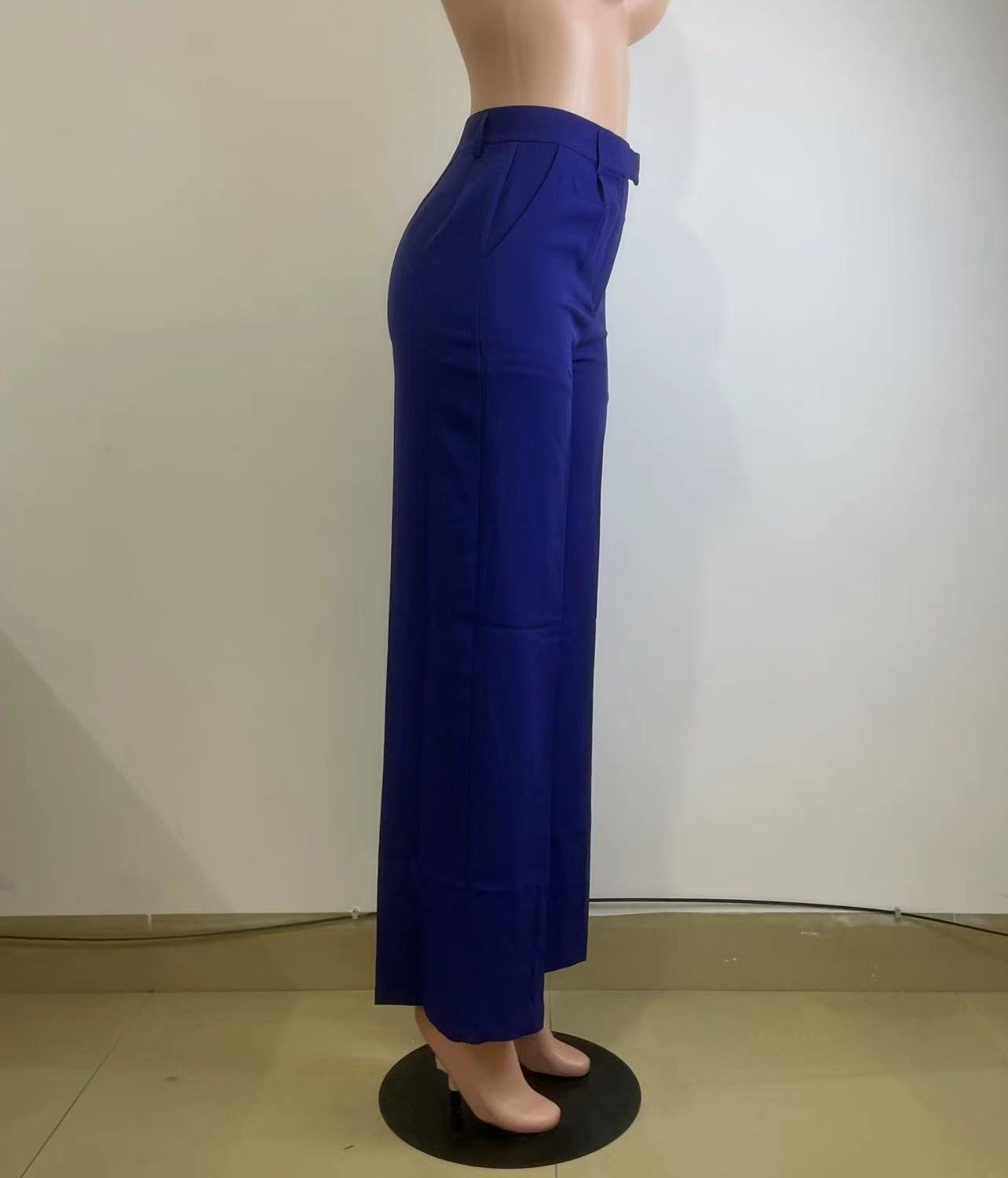 Straight Wide Leg Casual Trousers