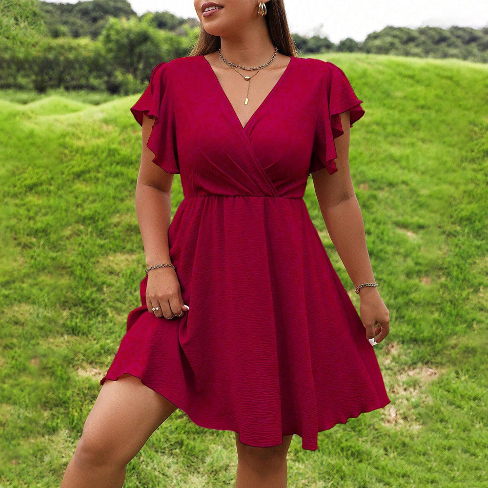 Burgundy Wrap Dress