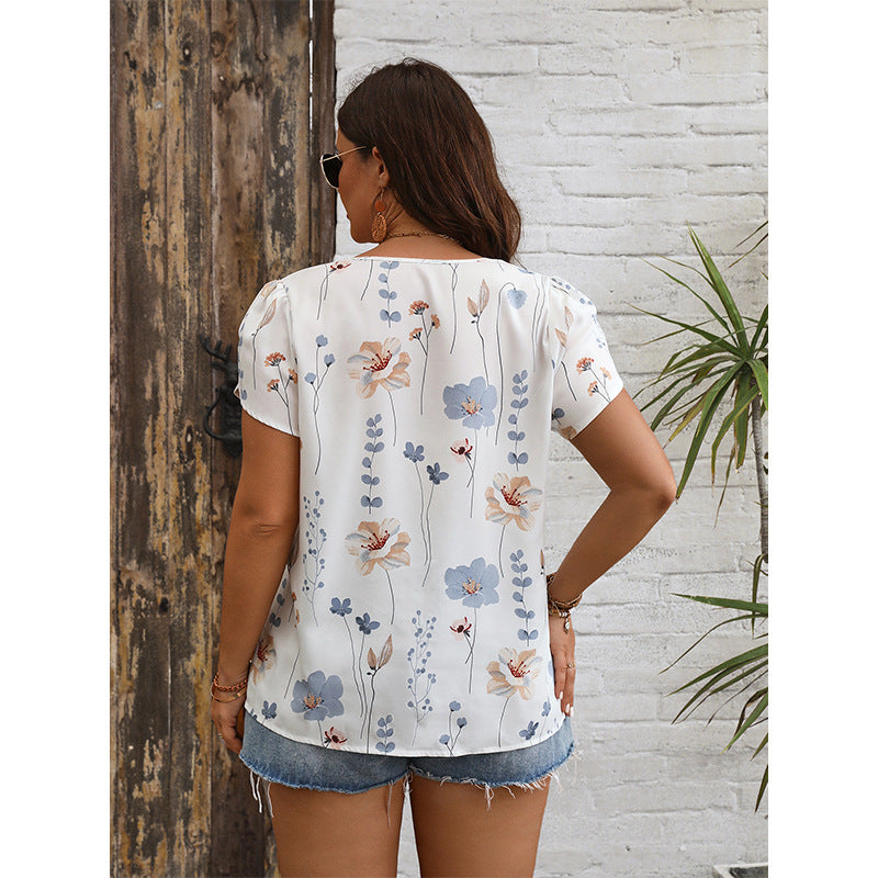 Chiffon Summer V-neck Blouse