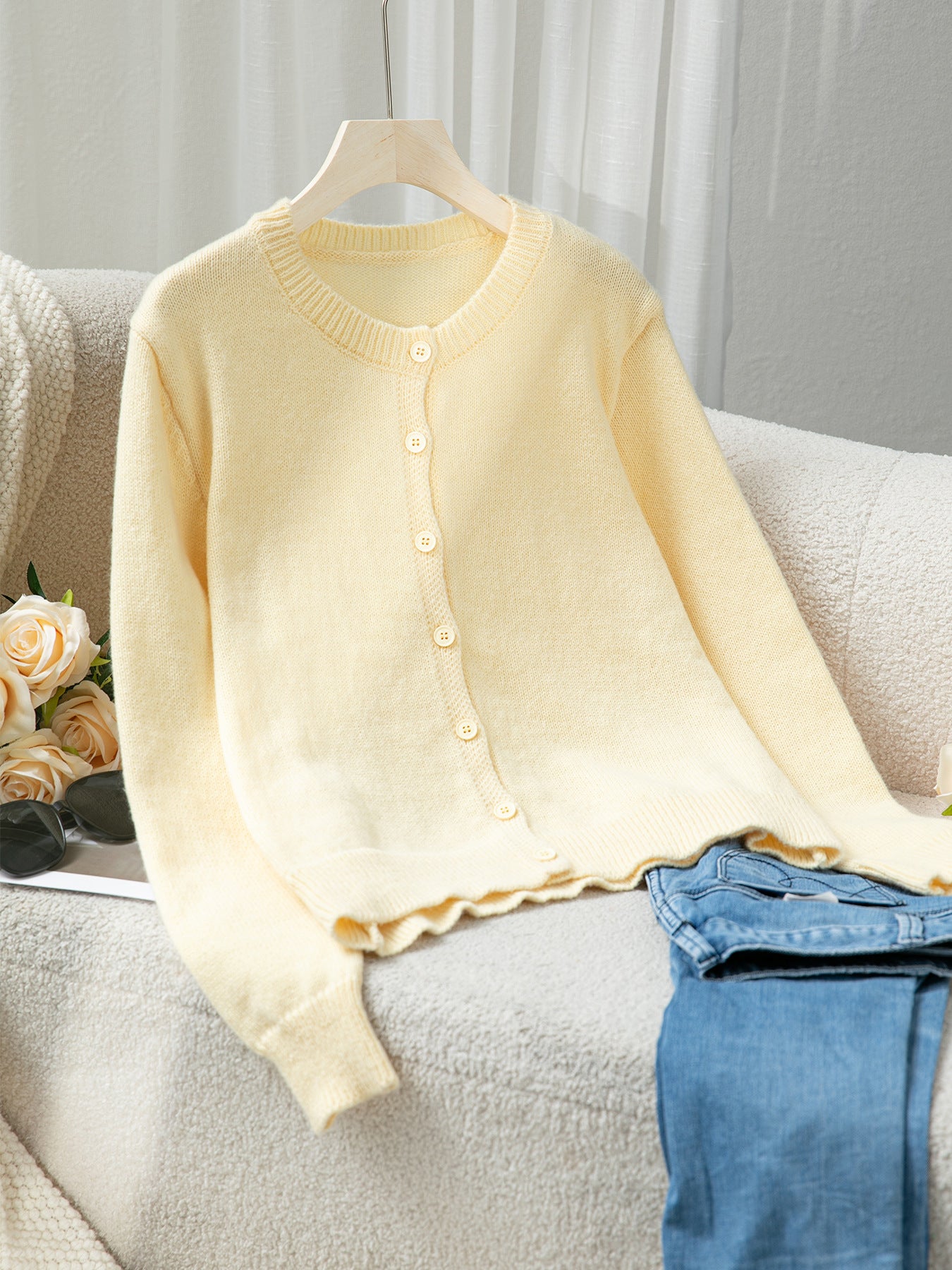 Soft Yellow Cardigan