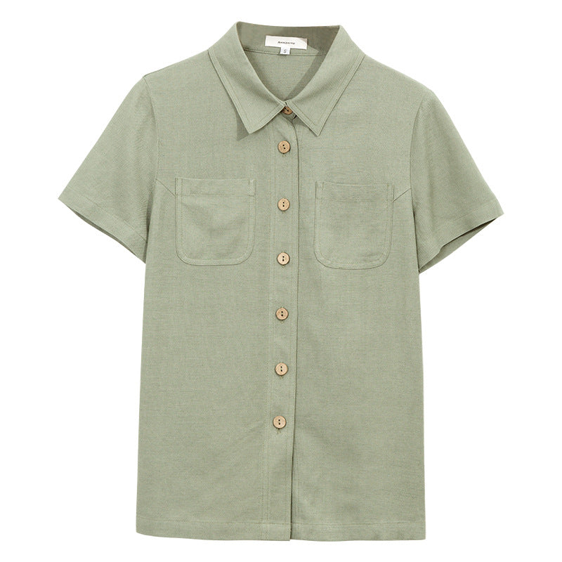 Short Sleeved Linen Shirt
