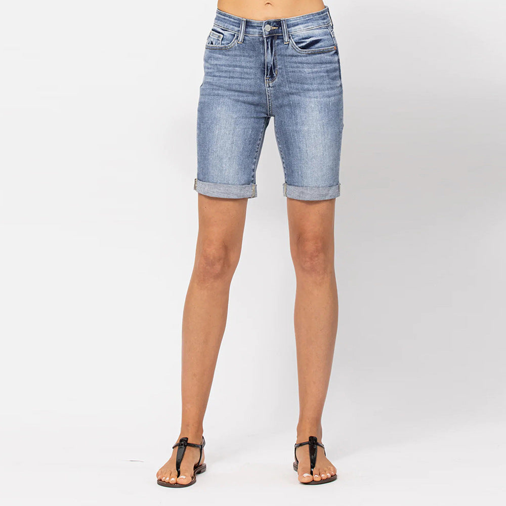 Casual Slim Fit Denim Shorts