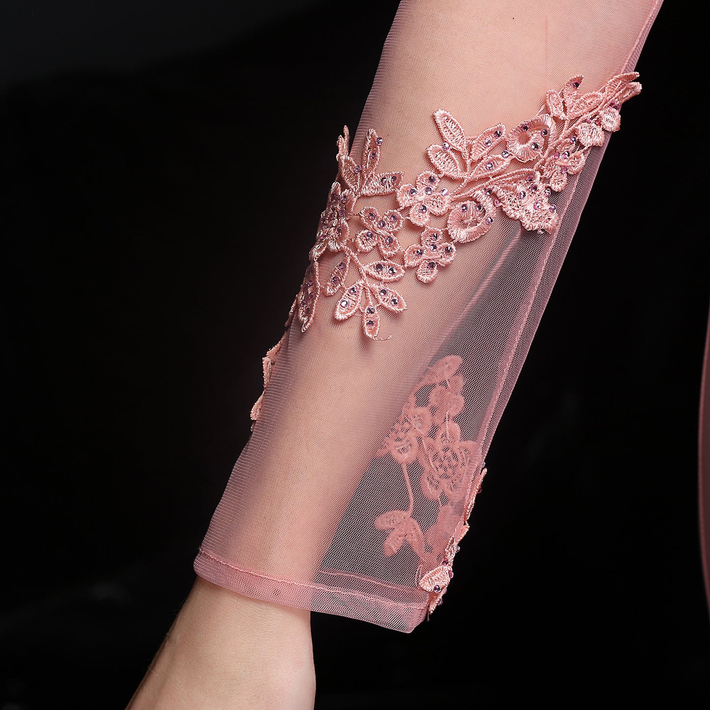 Full Craft Lace Fishtail Evening Dress