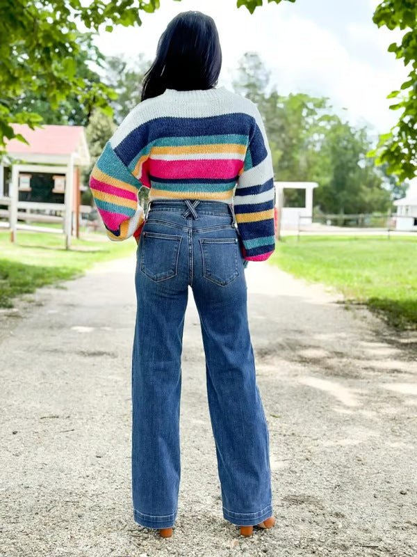 Washed Straight Jeans