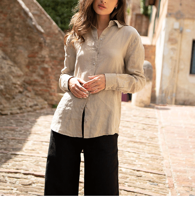 Martha's Linen Button Down Shirt