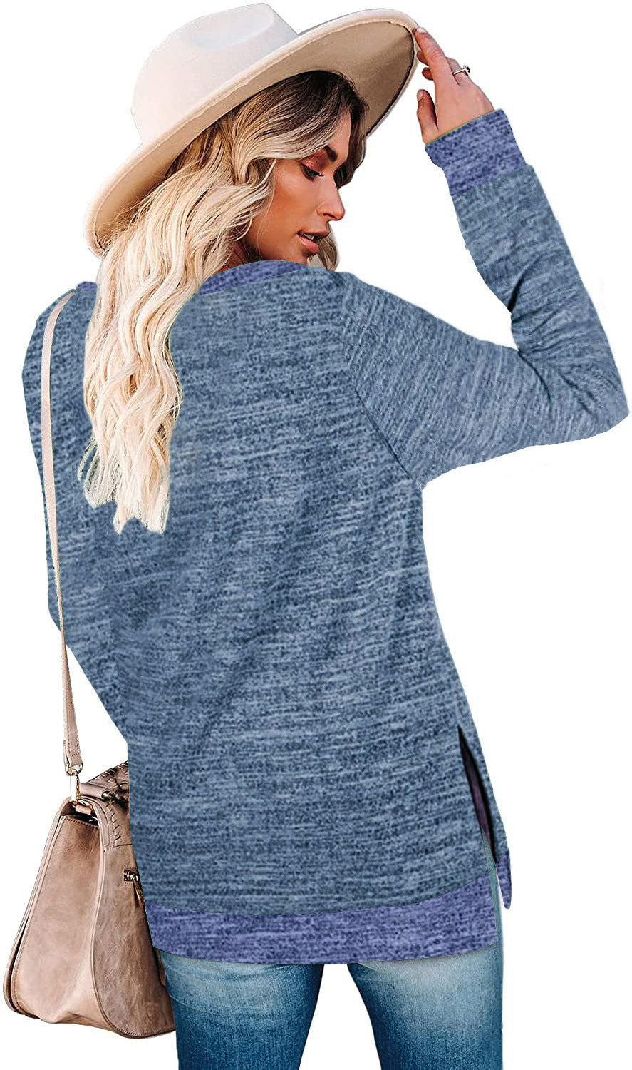Multicolor Loose Split Top