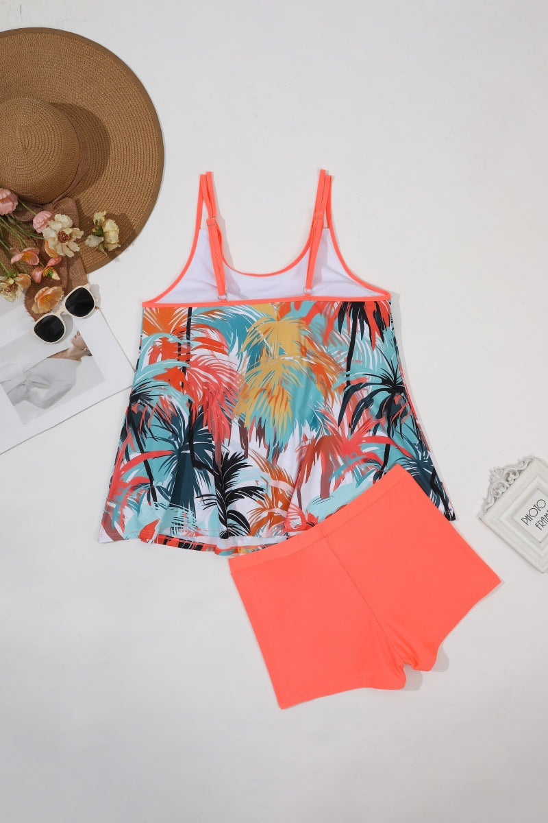 Palm Tree Printed Tankini