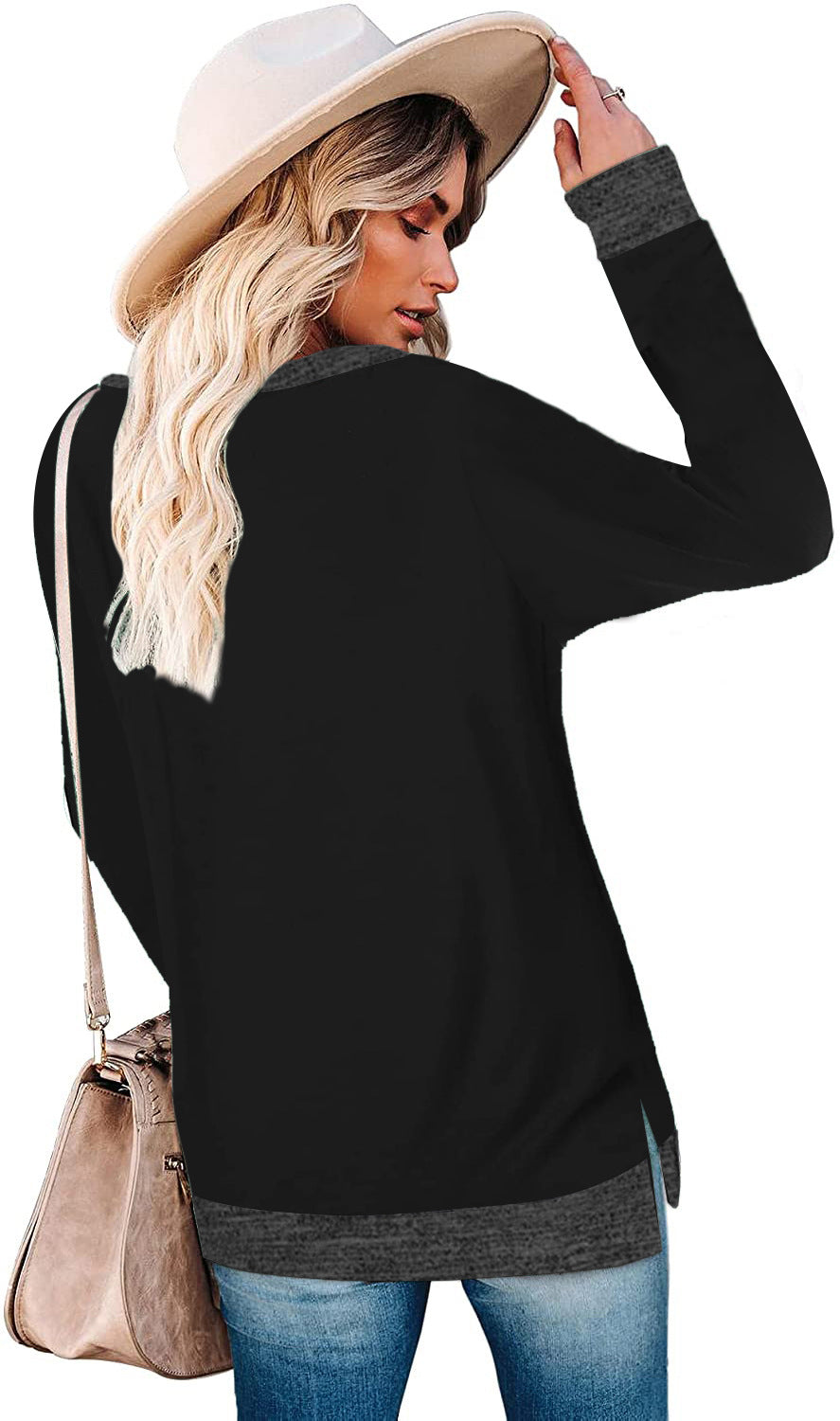 Multicolor Loose Split Top