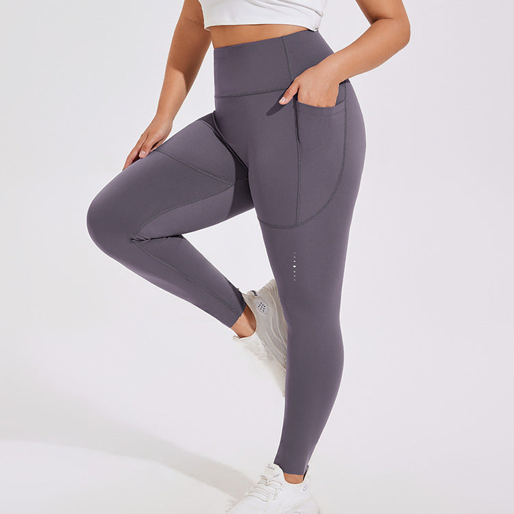 High Waist Hip Lift Fitness Pants w/ Pocket