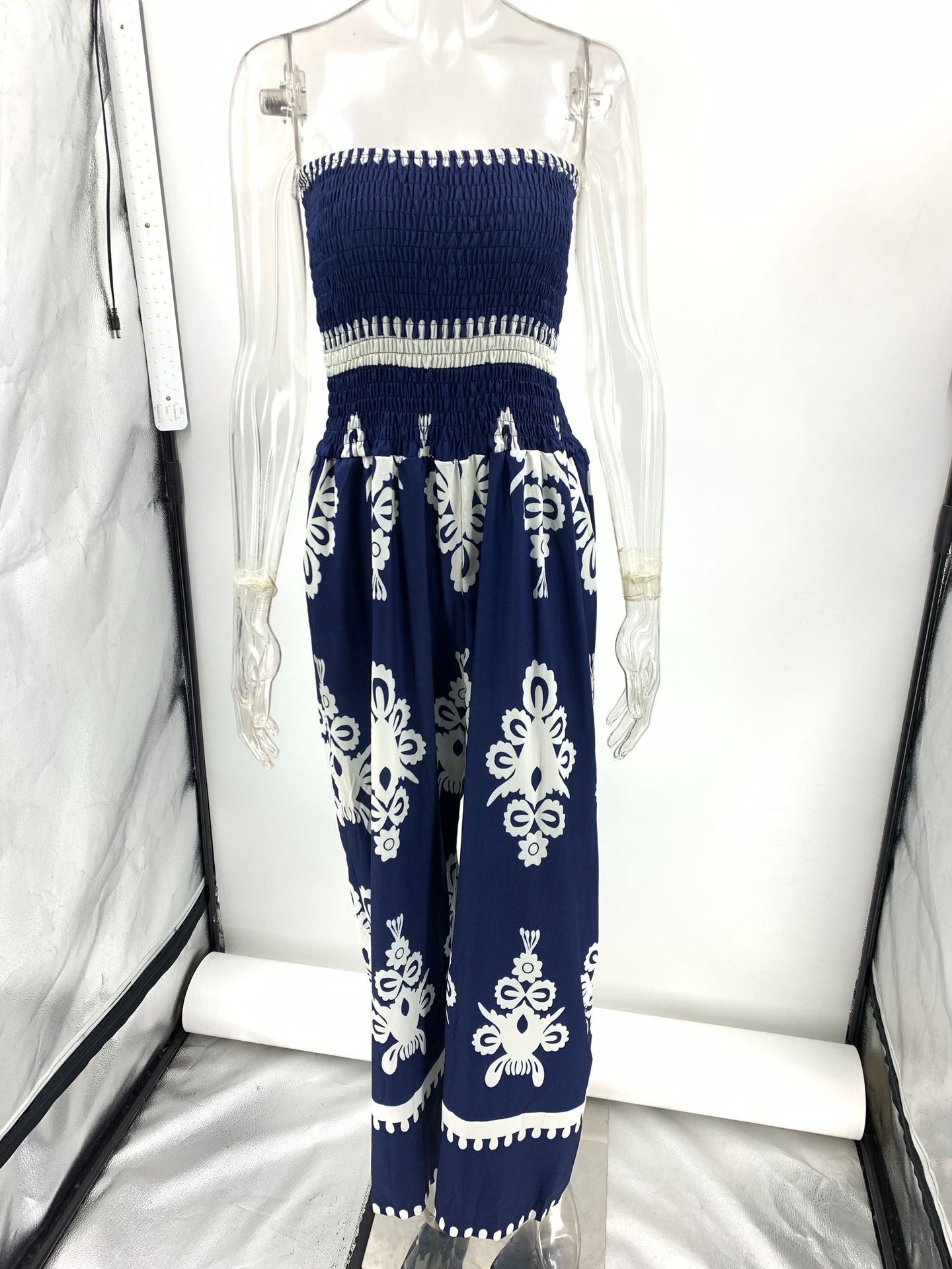 Strapless Printed Jumpsuit