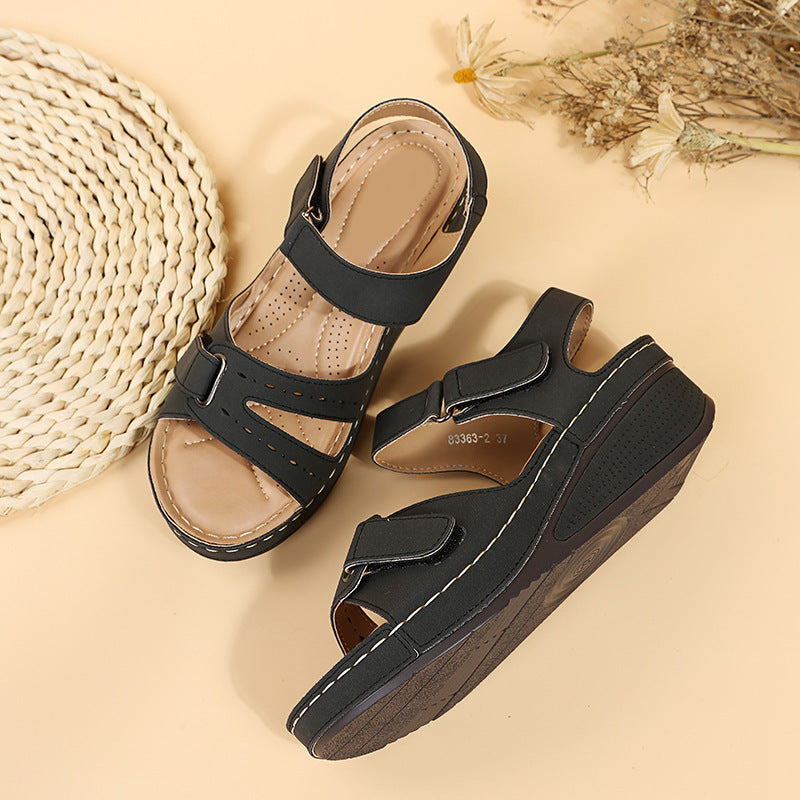 Velcro Wedge Sandals