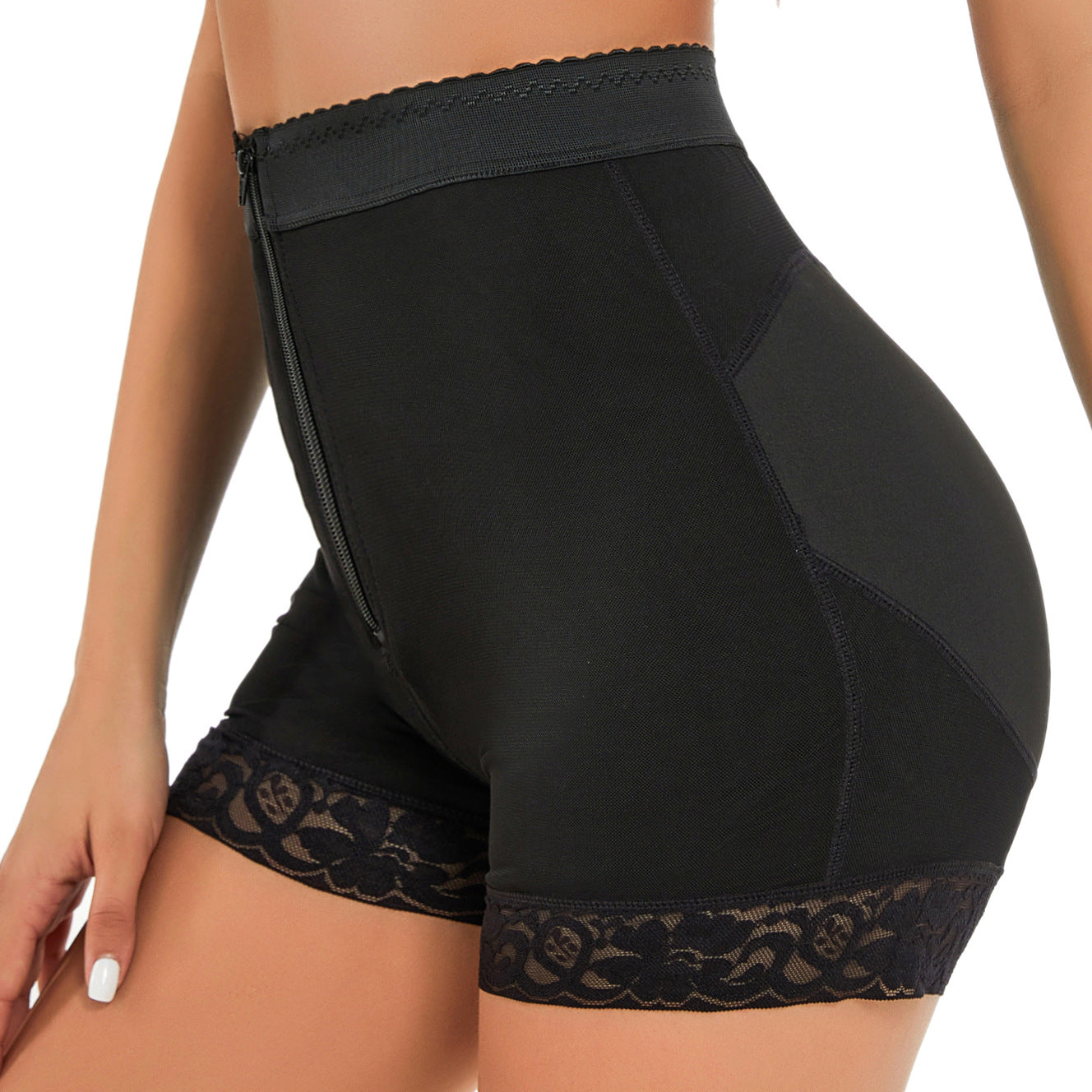 Black High Waist Girdling Belly Contraction Pants