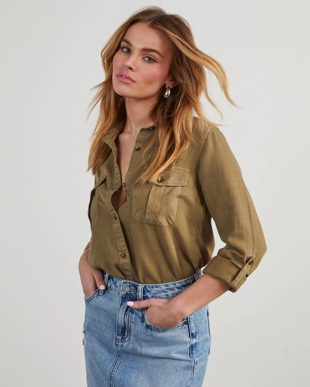 Long Sleeve Denim Shirt